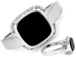 Lovrin Ezüst pecsétgyűrű fekete kővel, 925-ös finomságú, 5, 14g, 25-ös méret, elegáns mintával (62098399)