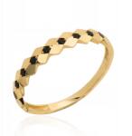 Lovrin Arany gyűrű fekete kövekkel 585 14k 1.39g 19-es méret (58717512)