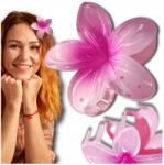 EdiBazzar Plumeria virágos hajcsat, rózsaszín, nagy méretű csipesz, dísz, ajándék (Spinka do włosów hawajski styl duża szczęka)
