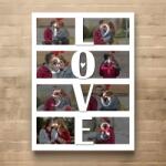 Art Gift Decor Картина от канава - love колаж