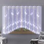 Wisan Elegáns fehér jacquard függöny Krosea levelekkel A141 300x180cm (AWA14100)