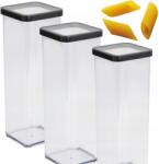 Rotho 3 Darabos Rotho Tészta- És Liszttartó Szett, 2 Literes, Grafit Színű, Loft (5906574623285)