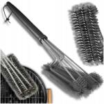  Rozsdamentes acél drótkefe grillrács tisztításához, erős (Szczotka druciana do czyszczenia rusztu grill)