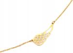 Lovrin Arany nyaklánc 585 divatos celebnak szárny motívummal 45 cm ajándék ötlet 14k