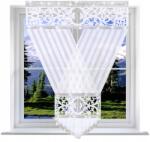 NOW-ART Függöny Kész Átlátszó Panel 160x120 Cirkónia Köves Voile Nemez Függöny Konyhába Nappaliba (426 L krótki panel)