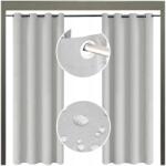 NOW-ART Vízálló kerti függöny 155x230 karikákkal, kész zuhanyfüggöny (Wodo K-70 ZASŁONA WODOODPORNA OGRODOWA 230)