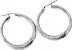 Lovrin Ezüst karika fülbevaló 925-ös finomságú, angol záras, 32mm-es, elegáns, ajándéknak is kiváló