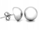 Lovrin Ezüst fülbevaló 925 félgömb ródiumozott ezüst kő nélkül 1.30g stekkeres