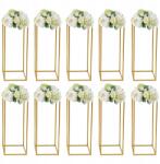  10 db Virágállvány fémből esküvői dekorációhoz, 24*24*60 cm (JJOU3O4YWDZJ8)