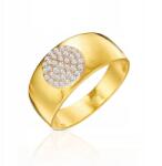 Lovrin Arany masszív vastag gyűrű 585 14k kis cirkónia köves körrel 3.92g (Lovrin)