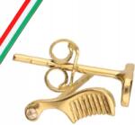 Lovrin Arany fülbevaló 585-ös finomságú, fésű alakú cirkónia kövekkel, 0, 63g, modern design, 14 karátos, nőknek (Lovrin 74043)