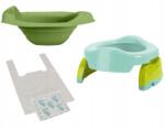 Potette Plus 2 az 1-ben értékcsomag utazó éjjeli edény zöldeskék/lime betét zöld zacskók 3 db (POTETTEPLUSVALUEPACKZML)