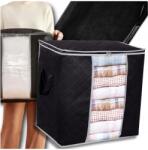 EdiBazzar Nagy Méretű Tárolódoboz Szervező Ágyneműhöz, Ruhákhoz, Takarókhoz, XL-es, Szolid, Szekrénybe (Pokrowiec Organizer do szafy na pościel koc)