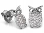 Lovrin Női fülbevaló 925-ös ezüstből, bagoly mintával, 1, 64g, csillogó cirkóniával, látványos (55517295)