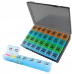  Szervező Gyógyszertartó Gyógyszerekhez, Étrend-kiegészítőkhöz, Tablettákhoz, Pirulákhoz 28 napos Nagy Méret (Ziswin7541259)