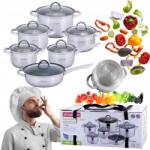 kamille Acél Edény Garnitúra Lábas Serpenyő Szett gázhoz Indukciós főzőlaphoz Kamille (5634S)