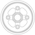 TRW Hátsó fékdob Chevrolet Matiz, Spark 0.8-1.0LPG 03.05-