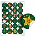 Allbag Adventi Naptár Allbag 24 Db Karácsonyi Öntapadós Matrica Dekoráció (NAKLEJKA096)