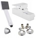  Zuhany Csaptelep Fali Zuhany Szögletes Zuhany Szett Ezüst (6002112)