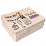 Creative Deco Születésnapi ajándékdoboz 18. születésnapra gravírozással, évfordulóra, pénznek, 40x30 cm (JANCDSD140BCUSTOMBIRTHDAYBOTTLEFBM)