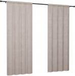 NOW-ART Kész bársony függöny 140x240 bársony függönyök nagy választéka függönyök a nappaliba (Zasłona welurowa 240 beż)