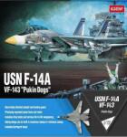 Academy Repülőgép makett készlet 12563 Usn F-14A "VF-143 Pukin Dogs" (1: 72)