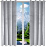 NOW-ART Kész bársony függöny szett 140x220 karikákkal, függöny nappaliba, különböző színekben (Zasłony welurowe na kółkach jasny szary 220)