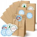 Allbag Papír Szatyrok 12x7x26cm Ünnepi Ajándéktasak Ajándék Csomagolás Matricák