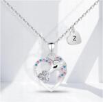  Lánc Kislányoknak Egyszarvú Szív U betűvel (Naszyjnik Jednorożec)