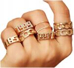  Punk stílusú gyűrű szett, antikolt retro arany (5905204481035)