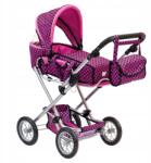 Bino Nagyméretű Babakocsi Táskával Rózsaszín-Fekete (82916//bino)