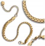 EdiBazzar Női karkötő arany színű lánc sebészeti acél kígyó ajándék fonott (Bransoletka damska łańcuch złota stal)