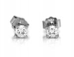 Lovrin Cirkónia fülbevaló stekkeres rögzítéssel, ródiumozott 925-ös ezüstből, 0, 80g ajándéknak is kiváló