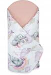 Ankras Bébi Takaró 80x80 Merevített (Rożek 80/80-kokos SŁONIE W TĘCZY RÓ/ BRUD RÓŻ)
