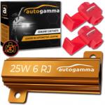 Auto Gamma 25W 6 Ohm-os ellenállás, Canbus Led szűrő, kiégett izzó hiba javító, 12V