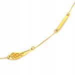 Lovrin Ezüstözött, aranyozott 925-ös nyaklánc Áttört Szárny 1 medállal, divatos minta (LOVRIN 65630)