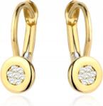Lovrin Arany fülbevaló 585 karika cirkóniákkal, angol záras, ajándékba nőknek 14K