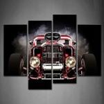  First Wall Art Faldekoráció Kép autó 4 panelből (B00MWSICZ8)
