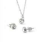 Giorre Nyaklánc és fülbevaló szett platina bevonatú szív kristályokkal (5905804383845)