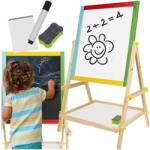 Mimulo Tablă din lemn dublă pentru copii, multicoloră