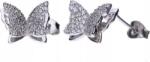 Lovrin Ezüst fülbevaló 925 pillangó cirkónia 2, 52g divatos minta csavaros ajándék (Lovrin 49130)
