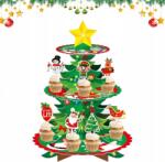  Karácsonyi 3-szintes Papír Süteménytartó Állvány (B0DCSCVZV7)