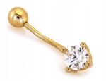 Lovrin Arany köldök piercing cirkóniával 585 fehér kövekkel ajándékba