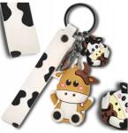 EdiBazzar Kulcstartó Állat Tehén kulcstartó táska vese táska pénztárca ajándék kulcstartó (Brelok z Krówką Do Kluczy Torby Plecaka)