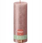 Bolsius Rusztikus, tönk alakú gyertya Rustic Shimmer Rózsa Pink Bolsius 19 cm (8717847151117)
