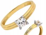 Lovrin Női gyűrű 585-ös aranyból cirkónia kövekkel, sárga és fehér arany, ideális ajándék (50751063)