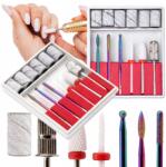 Lewer Marószerszám készlet marógéphez, 12 darabos, professzionális, gyémánt, kerámia (Zestaw 12 elementów frezów kapturków paznokci)