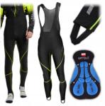 Ercole Kerékpáros Nadrág Téli Férfi L Méretű Betéttel, Kantáros (Spodnie na rower na szelkach zimowe R11-L-M)