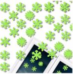  50 db fluoreszkáló hópehely alakú falmatrica (50 szt fluorescencyjnych naklejek ściennych)