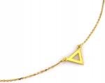 Lovrin Ezüst 925 nyaklánc, aranyozott, háromszöges medállal, 46 cm hosszú, divatos